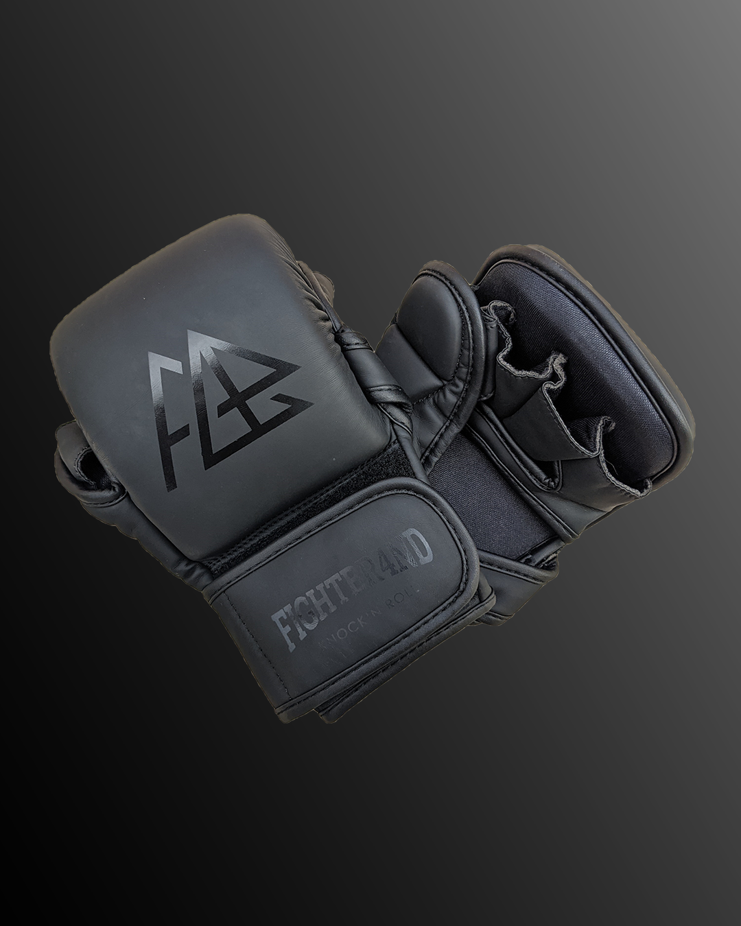 Black PU MMA Gloves